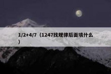 1/2+4/7（1247找规律后面填什么）