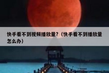 快手看不到视频播放量?（快手看不到播放量怎么办）