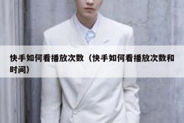 快手如何看播放次数（快手如何看播放次数和时间）
