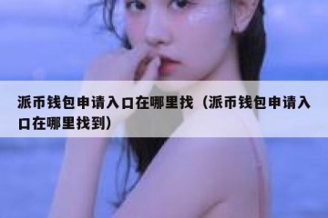 派币钱包申请入口在哪里找（派币钱包申请入口在哪里找到）