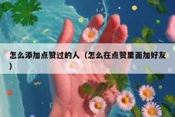 怎么添加点赞过的人（怎么在点赞里面加好友） 第1张