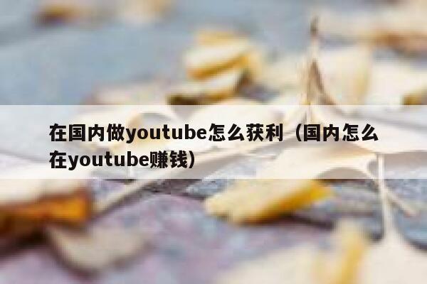 在国内做youtube怎么获利（国内怎么在youtube赚钱） 第1张