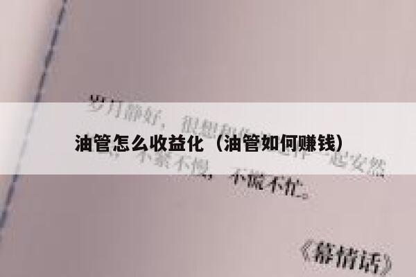 油管怎么收益化（油管如何赚钱） 第1张