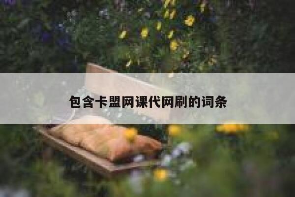包含卡盟网课代网刷的词条 第1张