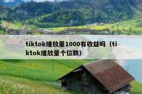 tiktok播放量1000有收益吗（tiktok播放量个位数） 第1张
