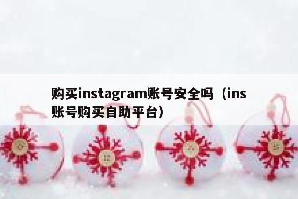 购买instagram账号安全吗（ins账号购买自助平台） 第1张