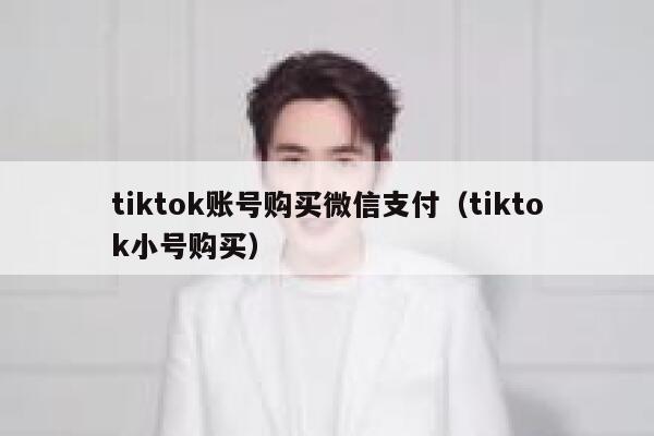 tiktok账号购买微信支付（tiktok小号购买） 第1张
