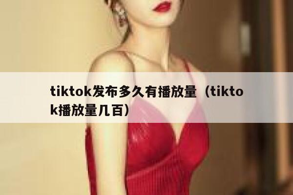 tiktok发布多久有播放量（tiktok播放量几百） 第1张