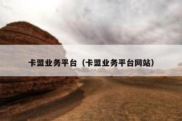 卡盟业务平台（卡盟业务平台网站） 第1张