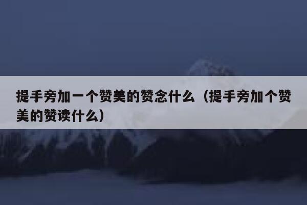 提手旁加一个赞美的赞念什么(提手旁加个赞美的赞读什么) 第1张 提手旁加一个赞美的赞念什么(提手旁加个赞美的赞读什么) 第1张