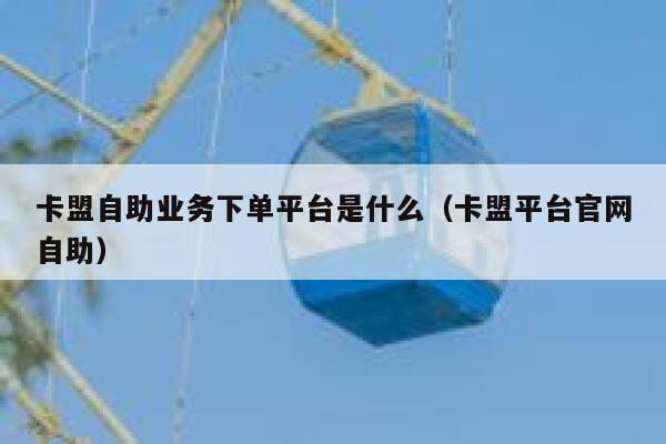 卡盟自助业务下单平台是什么(卡盟平台官网自助) 第1张 卡盟自助业务下单平台是什么(卡盟平台官网自助) 第1张