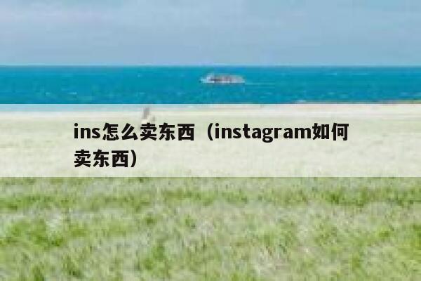 ins怎么卖东西(instagram如何卖东西) 第1张 ins怎么卖东西(instagram如何卖东西) 第1张