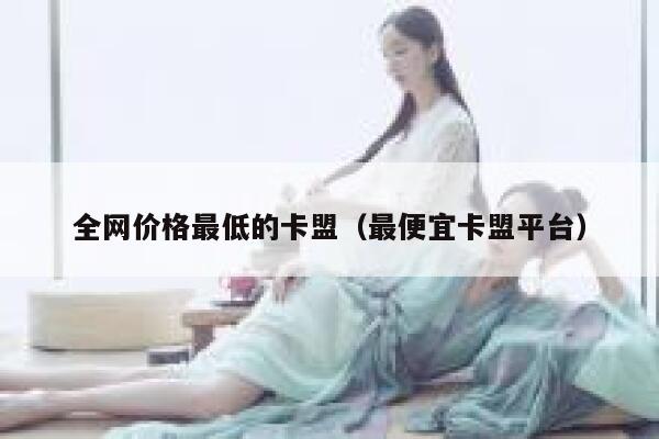 全网价格最低的卡盟（最便宜卡盟平台） 第1张