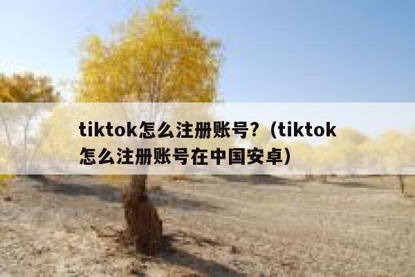tiktok怎么注册账号?（tiktok怎么注册账号在中国安卓） 第1张