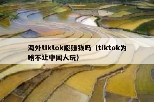 海外tiktok能赚钱吗（tiktok为啥不让中国人玩） 第1张