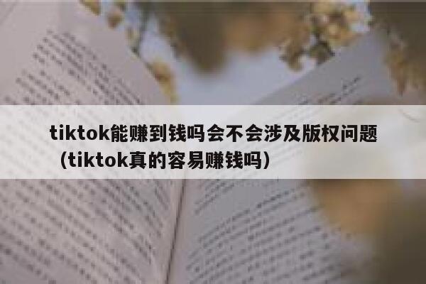 tiktok能赚到钱吗会不会涉及版权问题（tiktok真的容易赚钱吗） 第1张