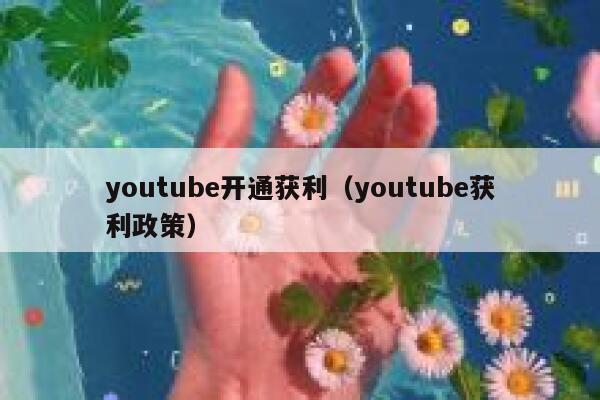 youtube开通获利（youtube获利政策） 第1张