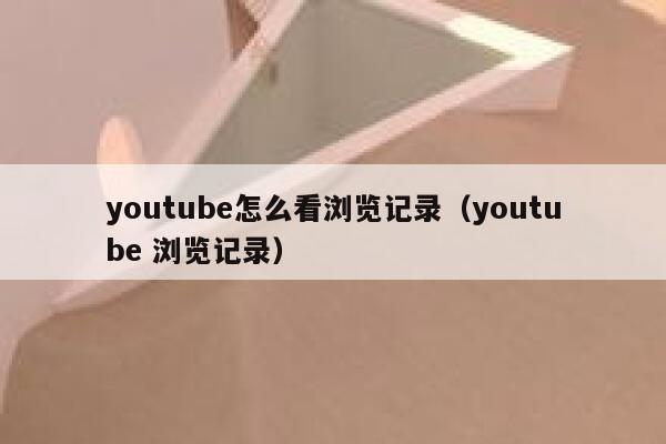 youtube怎么看浏览记录（youtube 浏览记录） 第1张