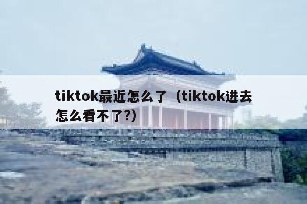 tiktok最近怎么了（tiktok进去怎么看不了?） 第1张