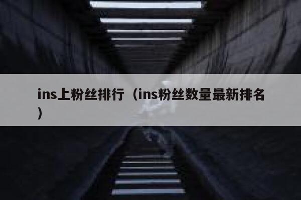 ins上粉丝排行（ins粉丝数量最新排名） 第1张
