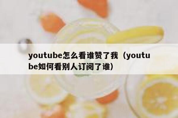 youtube怎么看谁赞了我（youtube如何看别人订阅了谁） 第1张