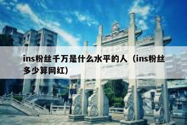 ins粉丝千万是什么水平的人（ins粉丝多少算网红） 第1张