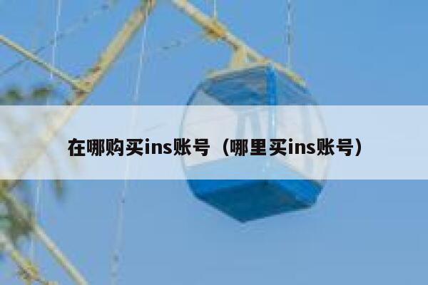 在哪购买ins账号（哪里买ins账号） 第1张