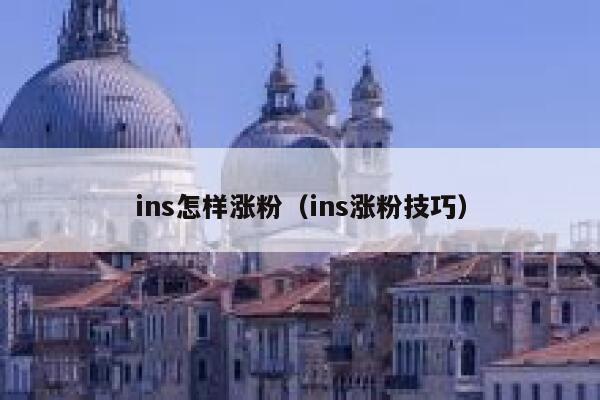 ins怎样涨粉（ins涨粉技巧） 第1张