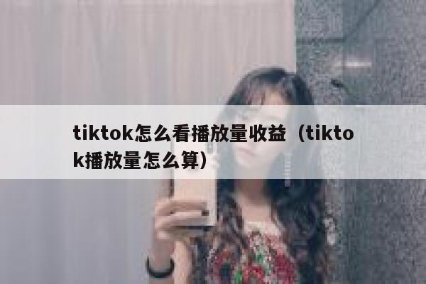 tiktok怎么看播放量收益（tiktok播放量怎么算） 第1张