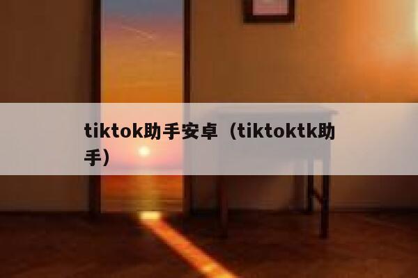 tiktok助手安卓（tiktoktk助手） 第1张