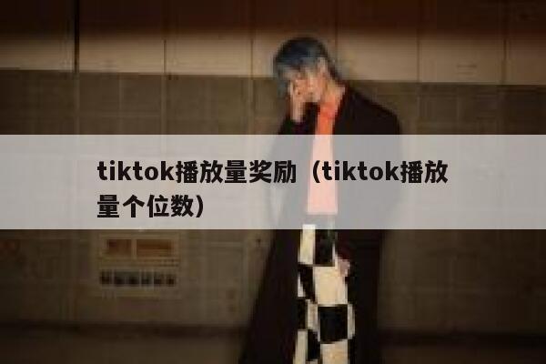 tiktok播放量奖励（tiktok播放量个位数） 第1张