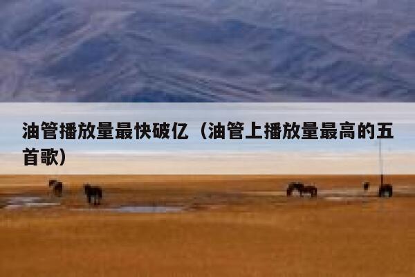 油管播放量最快破亿（油管上播放量最高的五首歌） 第1张