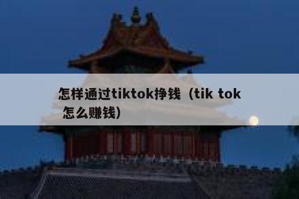 怎样通过tiktok挣钱（tik tok 怎么赚钱） 第1张