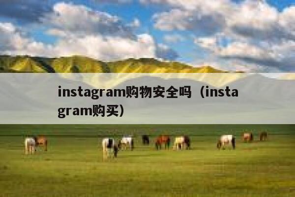 instagram购物安全吗（instagram购买） 第1张