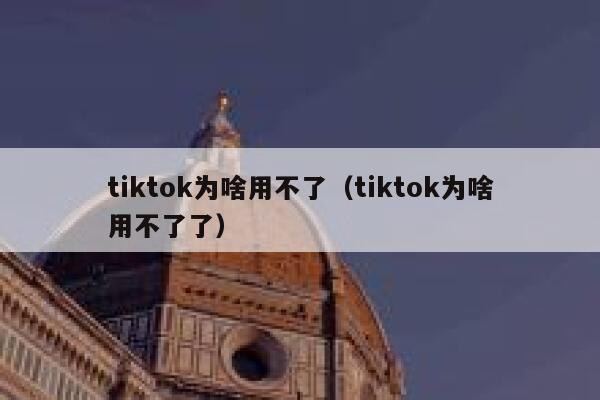 tiktok为啥用不了（tiktok为啥用不了了） 第1张
