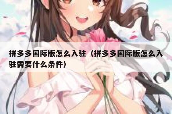 拼多多国际版怎么入驻（拼多多国际版怎么入驻需要什么条件） 第1张