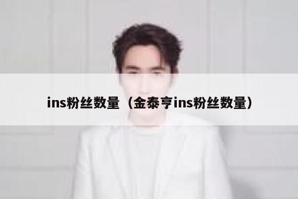 ins粉丝数量（金泰亨ins粉丝数量） 第1张