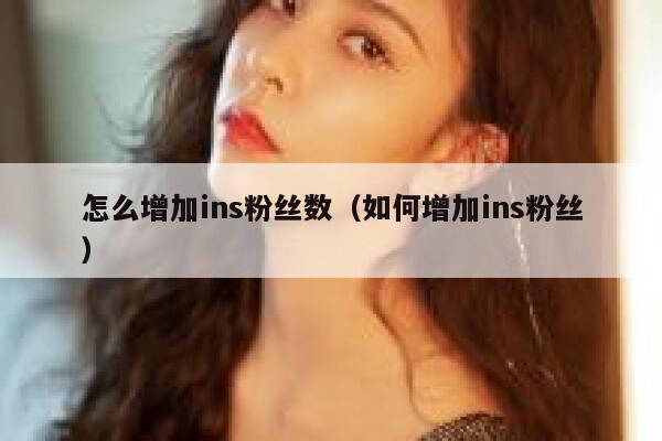 怎么增加ins粉丝数（如何增加ins粉丝） 第1张