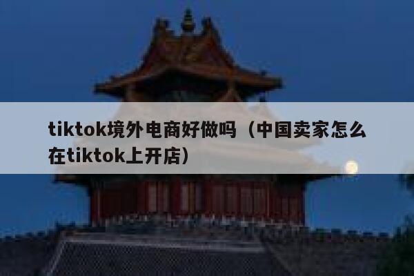 tiktok境外电商好做吗（中国卖家怎么在tiktok上开店） 第1张