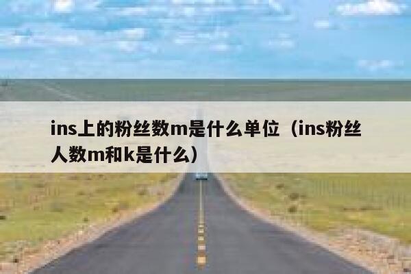 ins上的粉丝数m是什么单位（ins粉丝人数m和k是什么） 第1张