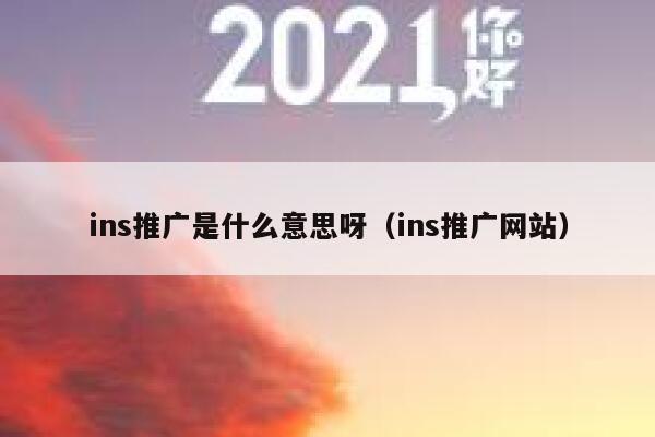 ins推广是什么意思呀（ins推广网站） 第1张