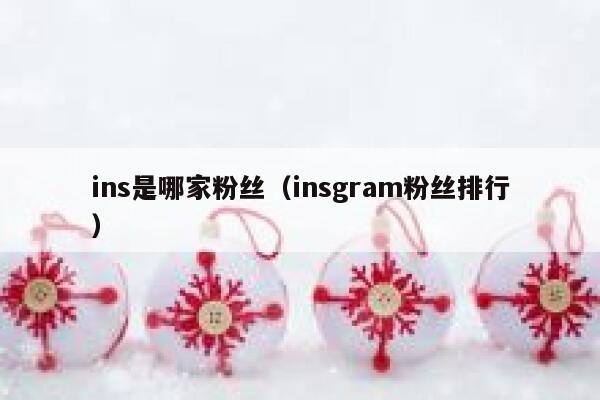 ins是哪家粉丝（insgram粉丝排行） 第1张