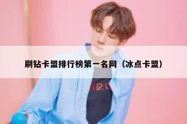 刷钻卡盟排行榜第一名网（冰点卡盟） 第1张