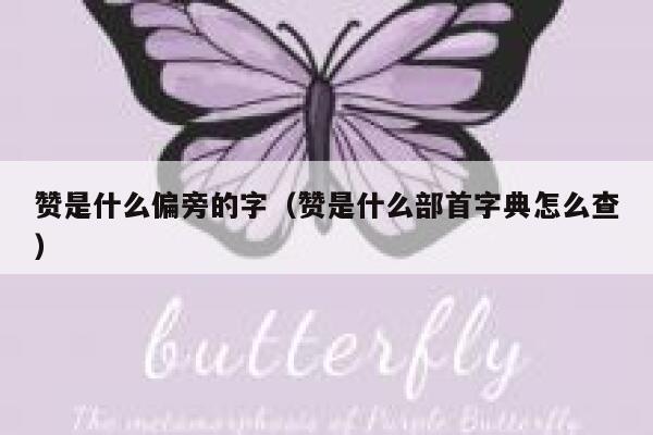 赞是什么偏旁的字（赞是什么部首字典怎么查） 第1张