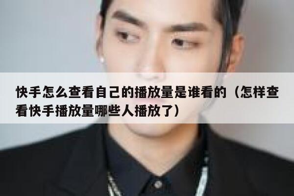 快手怎么查看自己的播放量是谁看的（怎样查看快手播放量哪些人播放了） 第1张