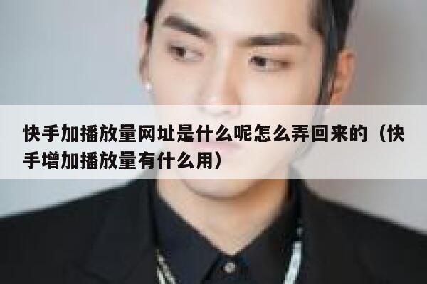 快手加播放量网址是什么呢怎么弄回来的（快手增加播放量有什么用） 第1张