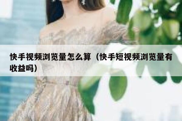 快手视频浏览量怎么算（快手短视频浏览量有收益吗） 第1张