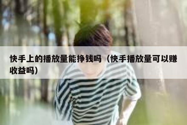 快手上的播放量能挣钱吗（快手播放量可以赚收益吗） 第1张