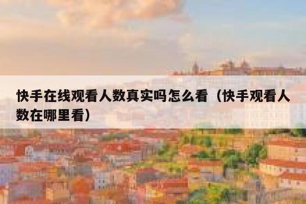 快手在线观看人数真实吗怎么看（快手观看人数在哪里看） 第1张