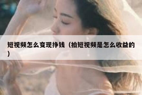 短视频怎么变现挣钱（拍短视频是怎么收益的） 第1张
